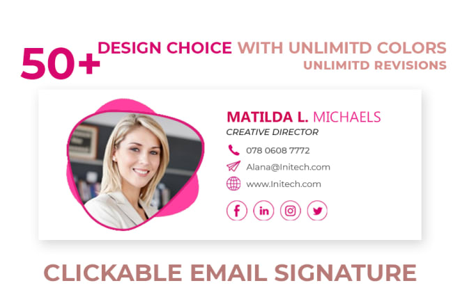 I will create html email signature or clickable email signature