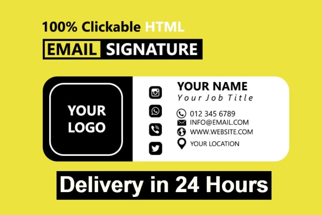 I will create HTML signature for your email