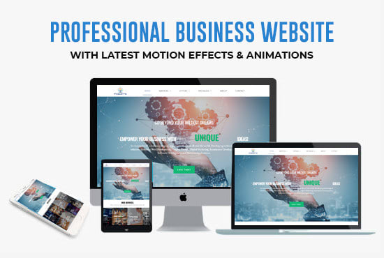 I will create irresistible website with motion effects
