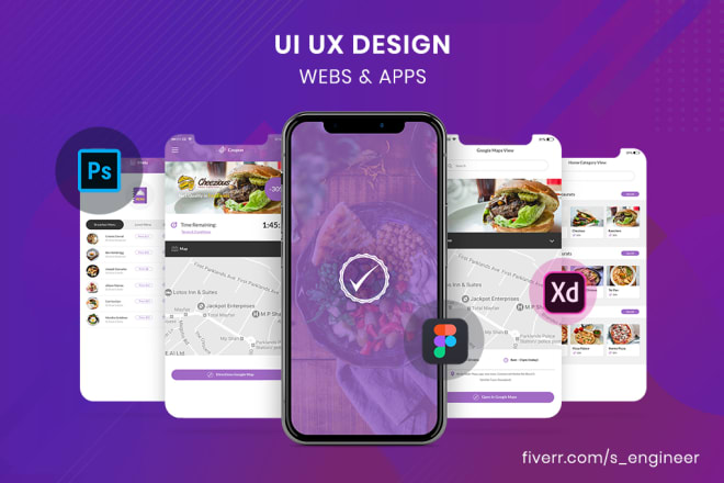 I will create mobile app design or web ui ux design