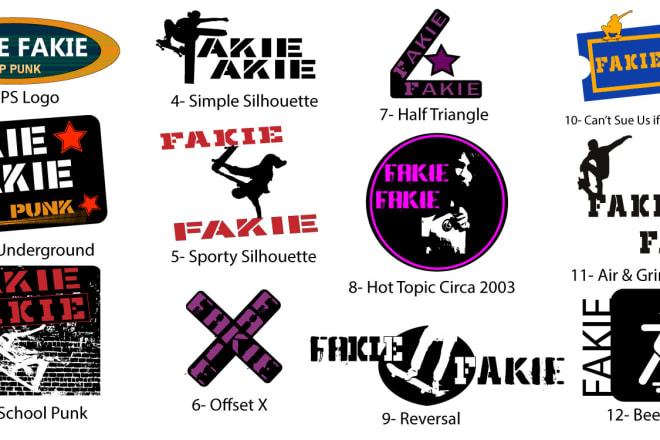 I will create multiple logo options for your band or product