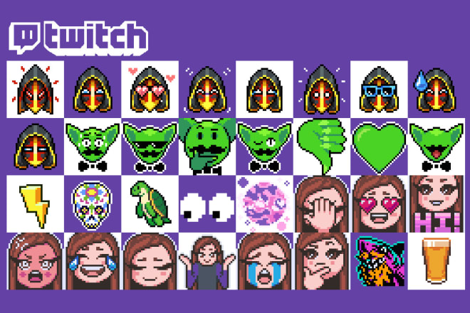 I will create pixel art emotes for your twitch stream