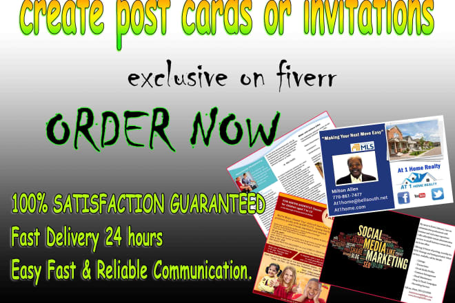 I will create post cards or invitations
