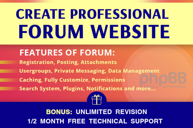 I will create professional forum website development and design