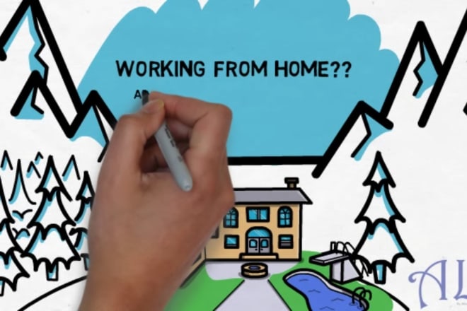I will create professional whiteboard about working from home