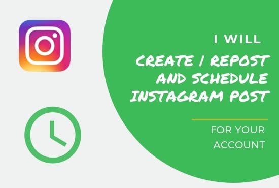 I will create, reposts and schedule instagram posts