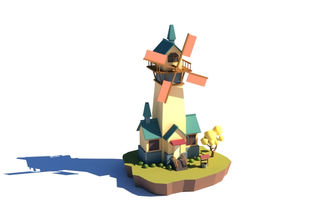 I will create unique 3d low poly