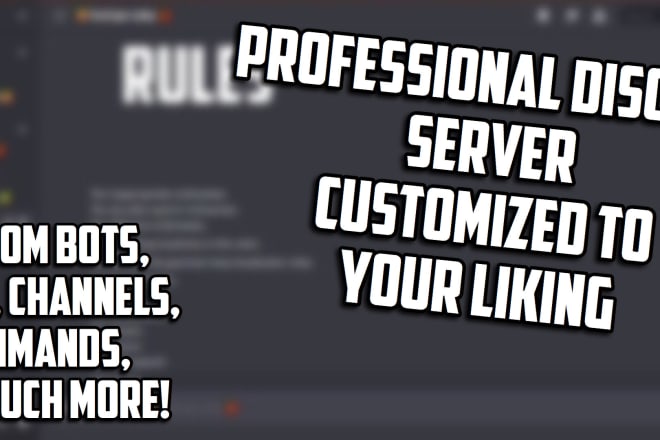 I will create you a professional discord server