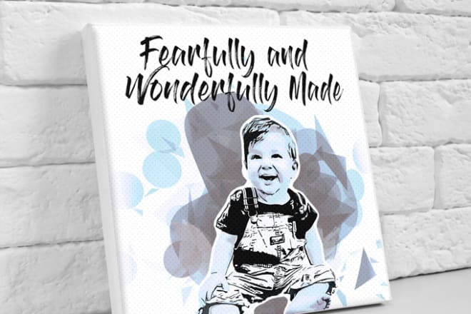 I will create your baby pic into a custom deco pop art poster