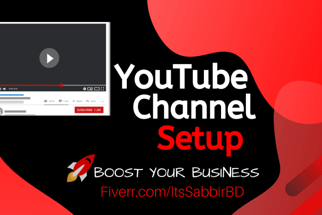 I will create youtube channel and setup it according to your brand