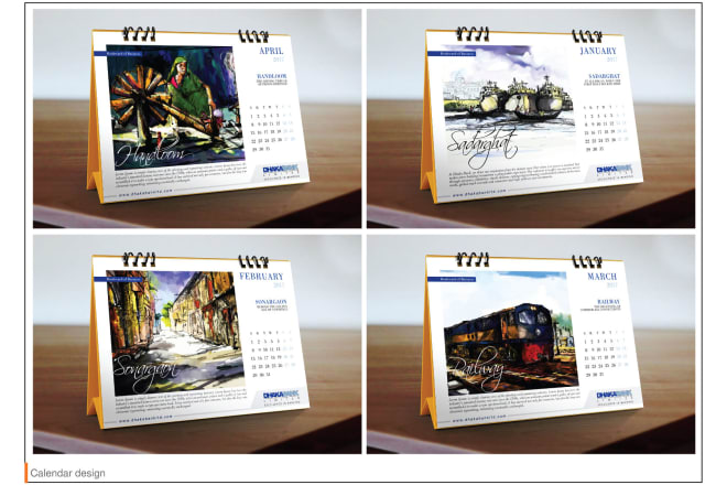 I will creative and artistic desk,wall and online calendar design