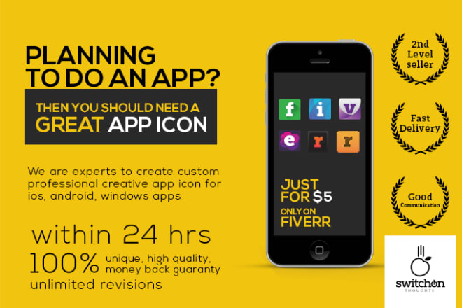 I will creative professional custom app icon for your app