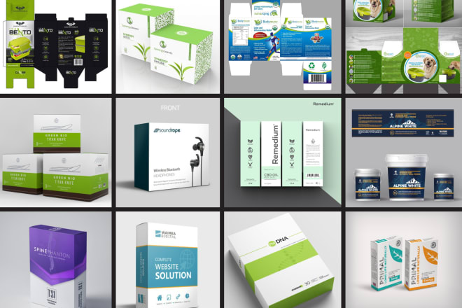 I will custom product packaging design