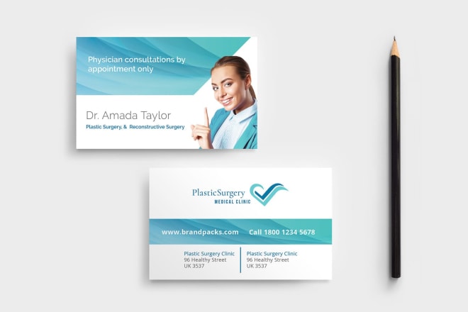 I will design 2 professional business card with two sided