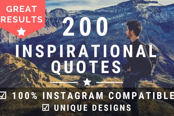I will design 200 inspirational quotes for instagram