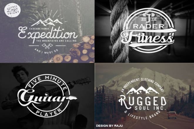 I will design a awesome vintage hipster or retro logo