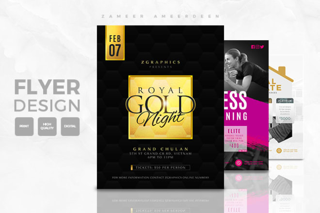 I will design a flyer for print and digital use