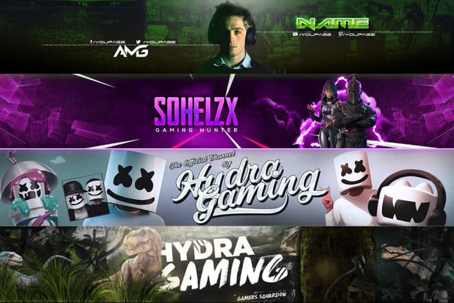 I will design a perfect youtube banner or channel art