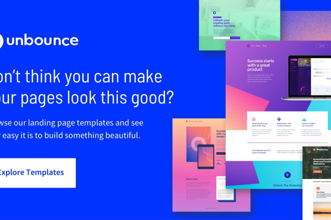 I will design a professional and highly responsive landing page on unbounce