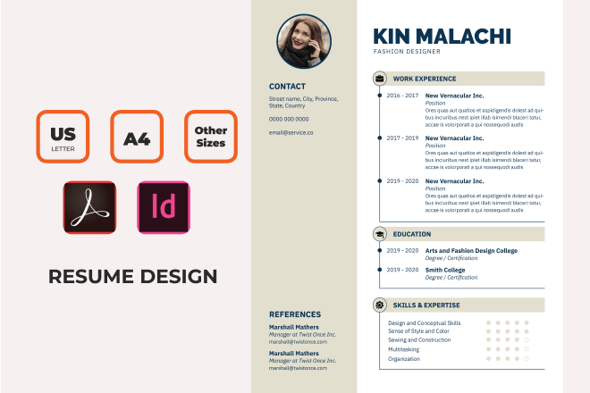 I will design a professional graphic resume