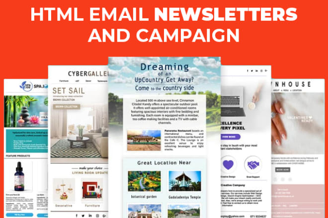 I will design a professional HTML email template and newsletter