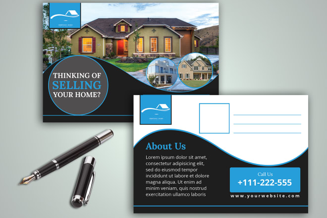 I will design a professional real estate postcard or flyer, direct mail eddm postcard