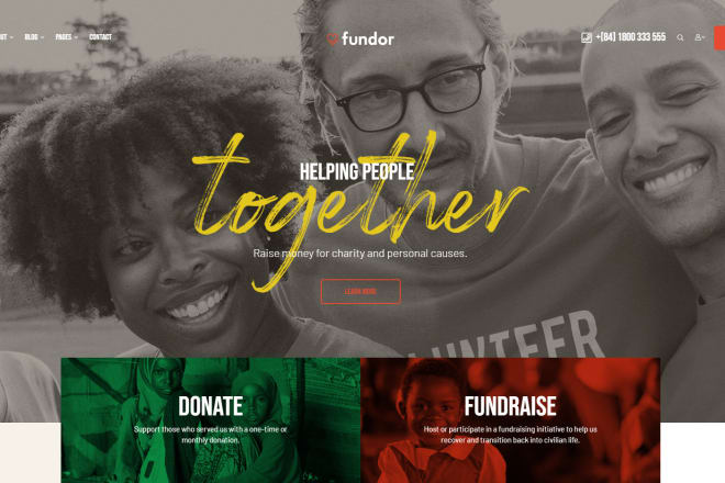 I will design a responsive non profit charity website
