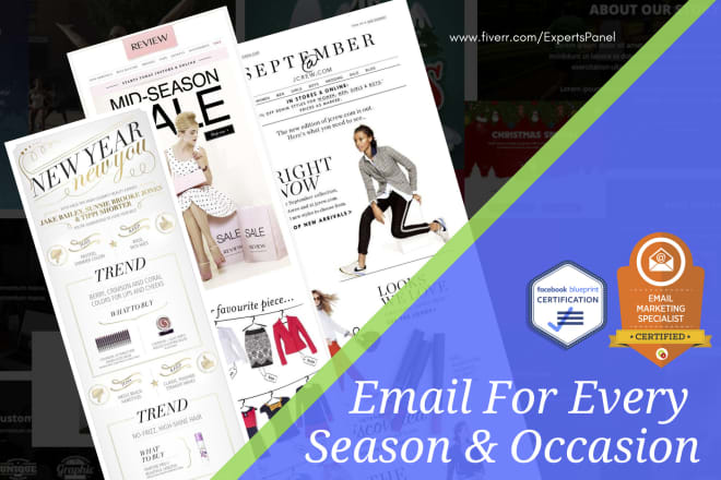 I will design a seasonal email newsletter