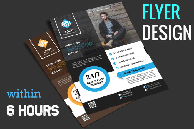 I will design amazing business, event, marketing flyers 06 hours