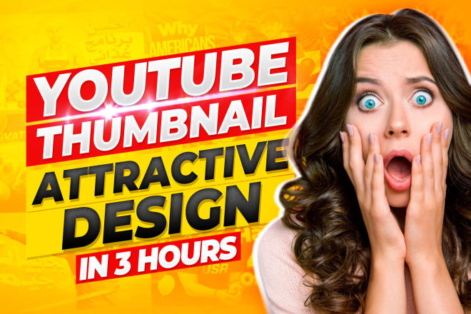 I will design amazing youtube thumbnail in 3 hours