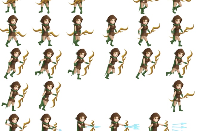 I will design and animate sprite sheet