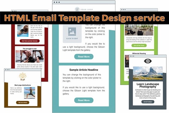 I will design and code professional responsive html email template