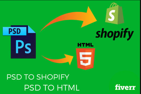 I will design and customize your shopify store and convert psd to html