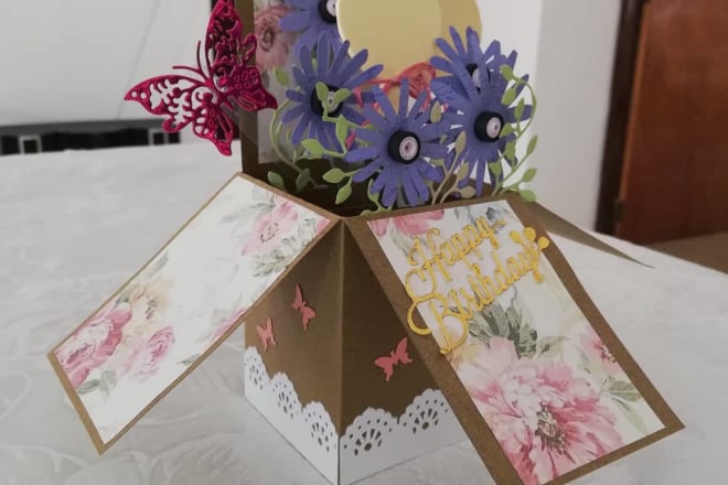 I will design and make pop up cards