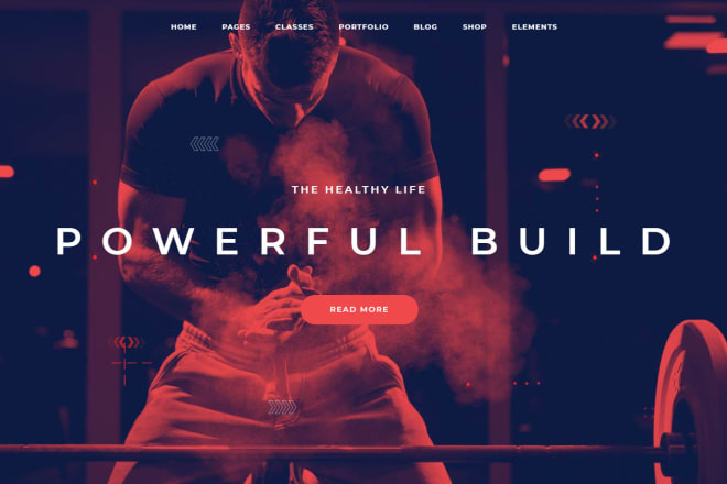 I will design attractive fitness, sports, gym, workout website