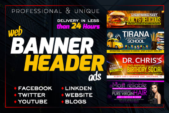 I will design awesome banner or header for social media or website