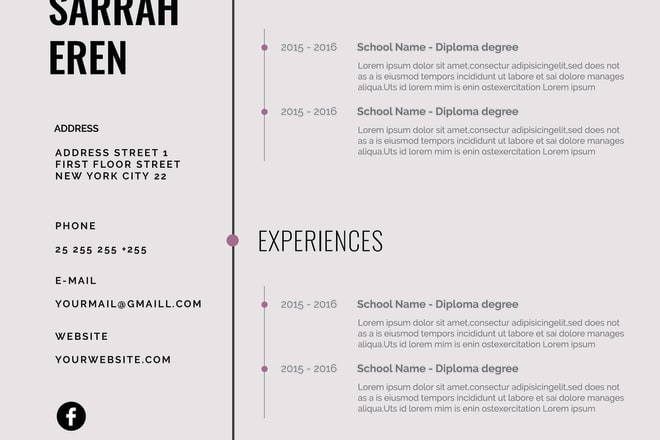 I will design awesome CV resume in fantastic style