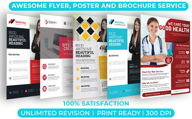 I will design awesome eye catching any flyer, brochure, booklet