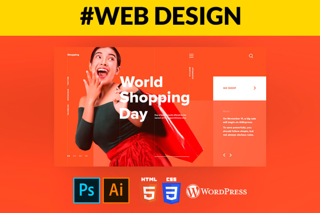I will design awesome web design mockup from photoshop