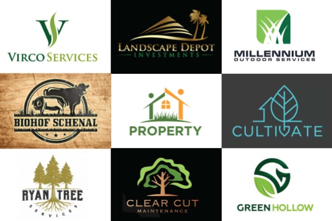 I will design best lawn care environmental landscape logo