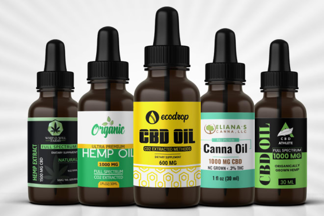 I will design cbd label or hemp label and product label packaging