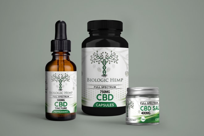 I will design cbd or hemp product packaging box and label