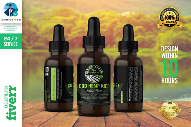 I will design cbd or hemp product packaging box and label