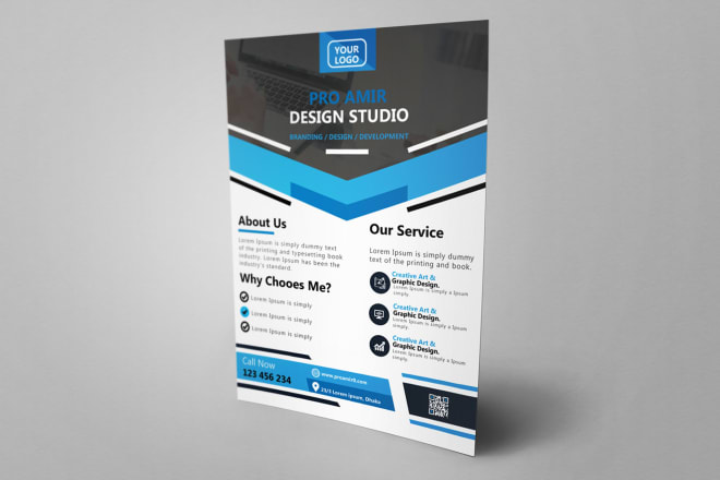 I will design clean, unique, modern flyer etc