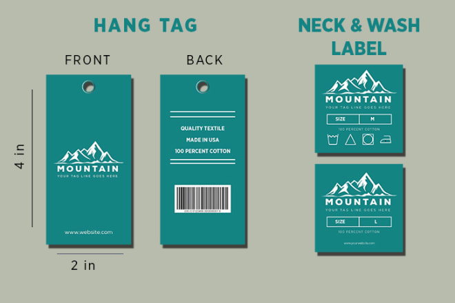 I will design clothing label, hangtag, neck label and price tag within 12 hours