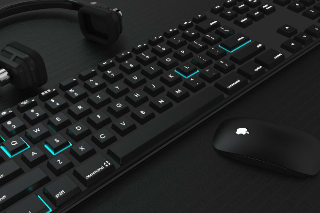 I will design computer accessories keyboard, mouse, and headphone