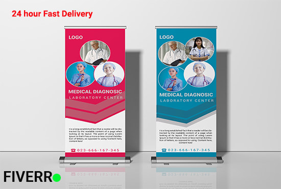 I will design creative roll up banner