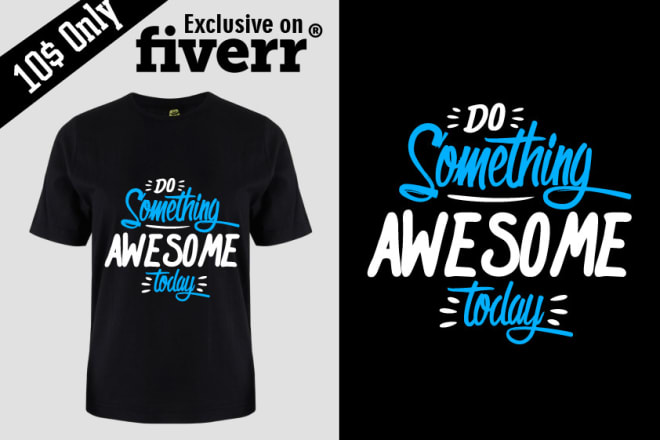 I will design creative typography tee spring t shirt design for you