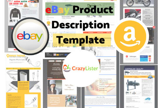 I will design custom ebay store and responsive listing template in crazylister