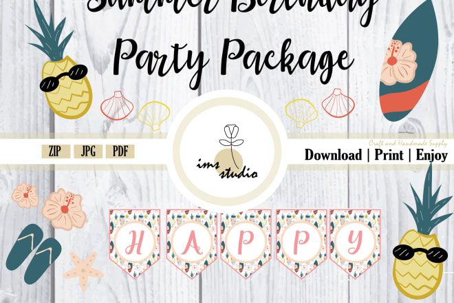 I will design custom printables party item